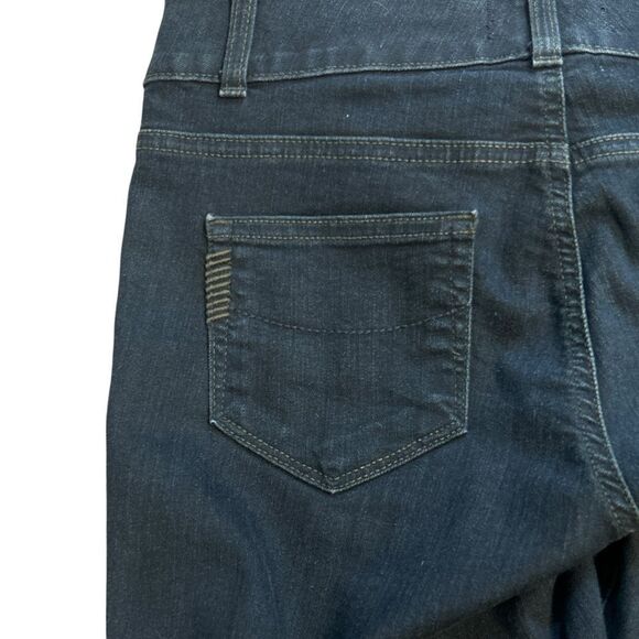 Paige Hidden Hills Straight Jeans Anthropologie Dark Blue Wash Denim Size 26 - Picture 10 of 13